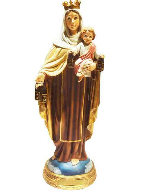 Statue Our Lady of Mt Carmel Resin 20cm