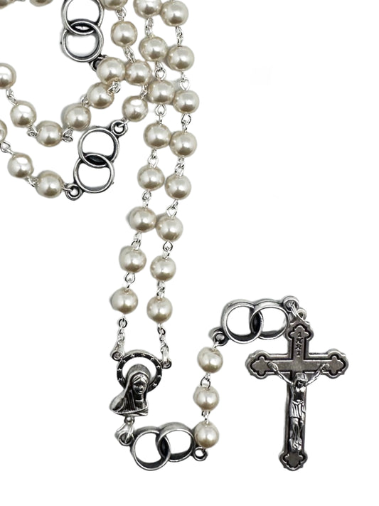 Wedding Rosary Imitation Pearl