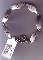 Lead Bracelet - Faith Hope and Love