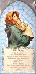 Plastic Hanging Prayer Plaque - Hail Mary