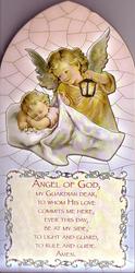 Plastic Hanging Prayer Plaque - Guardian Angel