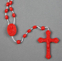 Plastic Rosary: Red