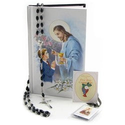 My First Mass Book Set (Boy) - Mass Book, Rosary, Scapular & Communion Pin in Vinyl Case