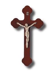 Wall Crucifix - Metal Corpus on Wood - 22 x 12 cm