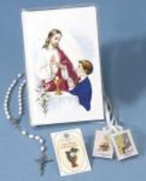 My First Mass Book Set (Boy) - Mass Book, Rosary, Scapular & Communion Pin in Vinyl Case