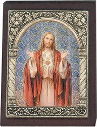 Sacred Heart Desk Plaque - 6.5 x 5cm