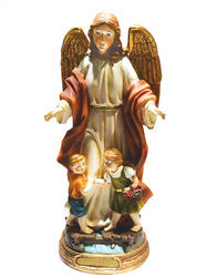 Guardian Angel and Children Resin Statue 12cm