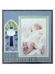 Stained Glass Baptism Photo Frame