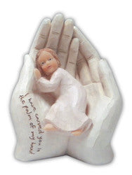 Palm of My Hand Statue Girl - 15 x 11cm