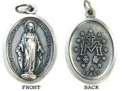 Miraculous Medal Oxidised 22 mm