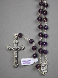 Genuine Amethyst Rosary Beads - made in Italy