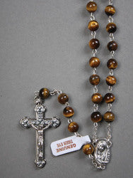 Genuine Tiger Eye Rosary Beads - made in Italy