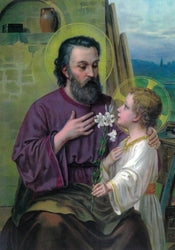 A4 Print - Saint Joseph and Jesus