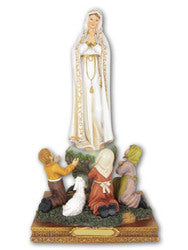 Our Lady of Fatima and Children Resin Statue 30cm