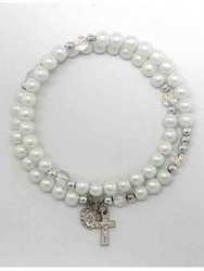 Rosary Bracelet Pearly White