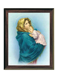 Wood Frame Ferruzzi Our Lady of the Way - Hanging or Standing - 29.7 x 24.6 cm